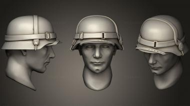 Military figurines HEADS HELMETS6 3d model